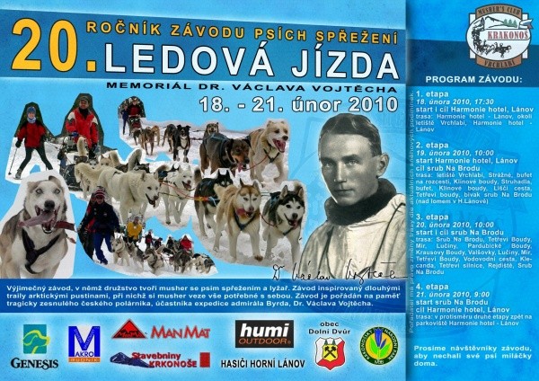 jedinečný a ojedinělý závod spřežení a lyžaře s 20 letou historií